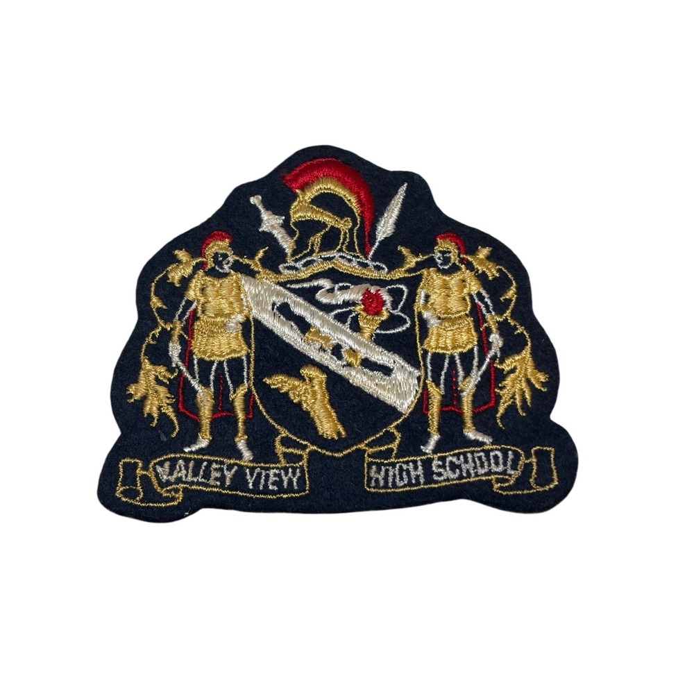 VTG Valley View High School Embroidered Crest Patch Liberty Justice Excelsior